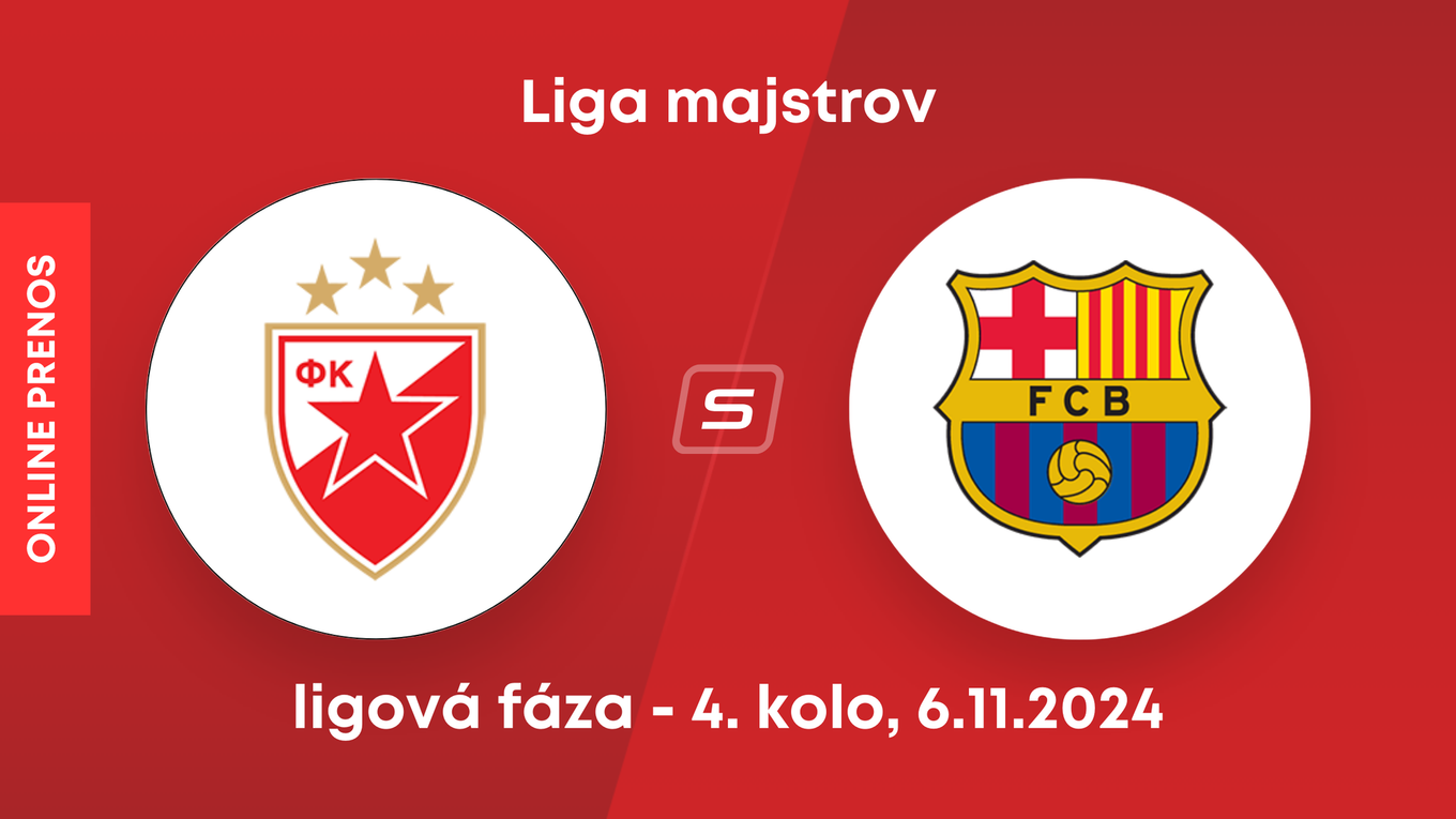 Crvena zvezda - FC Barcelona: ONLINE prenos zo zápasu 4. kola ligovej fázy Ligy majstrov.