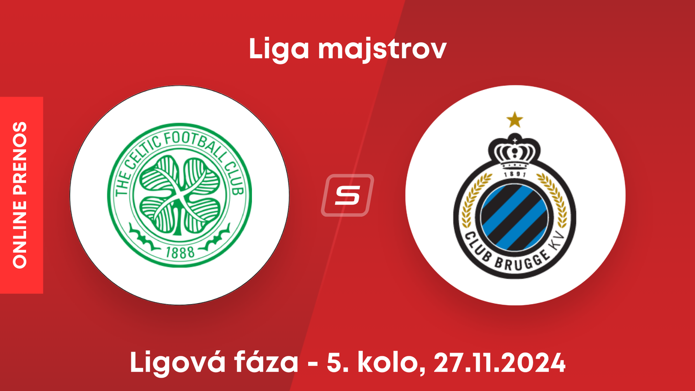 Celtic Glasgow - FC Bruggy: ONLINE prenos zo zápasu 5. kola ligovej fázy Ligy majstrov.