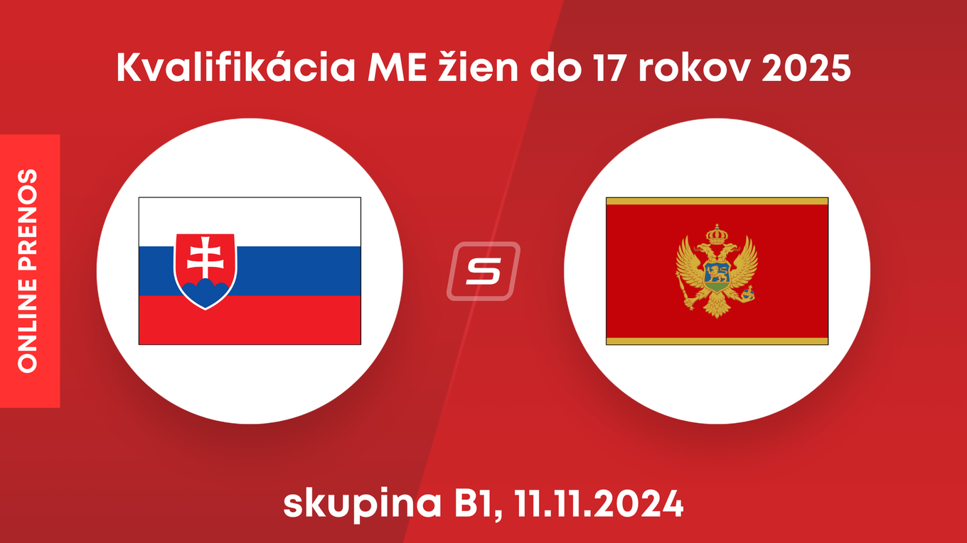 Slovensko vs. Čierna Hora: LIVE STREAM zo zápasu kvalifikácie na ME žien do 17 rokov 2025. 