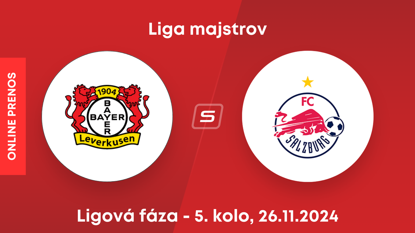 Bayer Leverkusen - FC Red Bull Salzburg: ONLINE prenos zo zápasu 5. kola ligovej fázy Ligy majstrov.