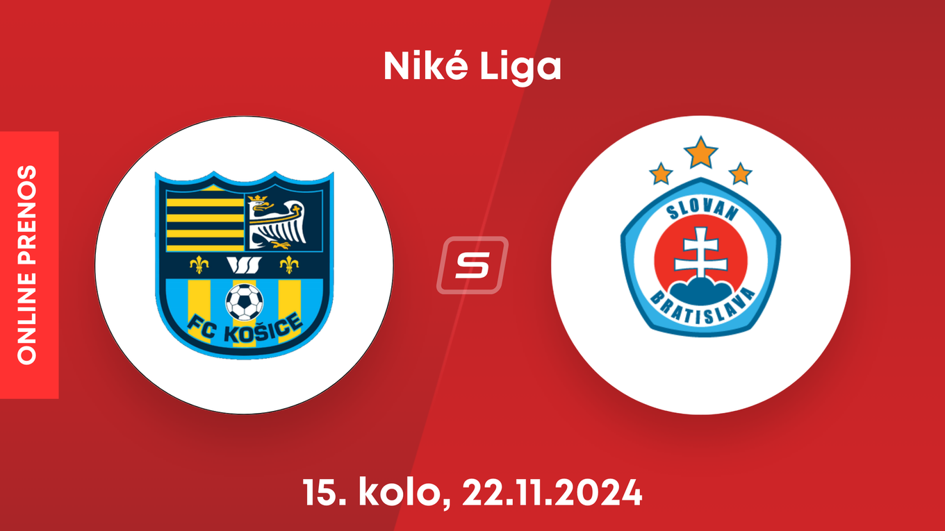 FC Košice - ŠK Slovan Bratislava: ONLINE prenos zo zápasu 15. kola Niké ligy.