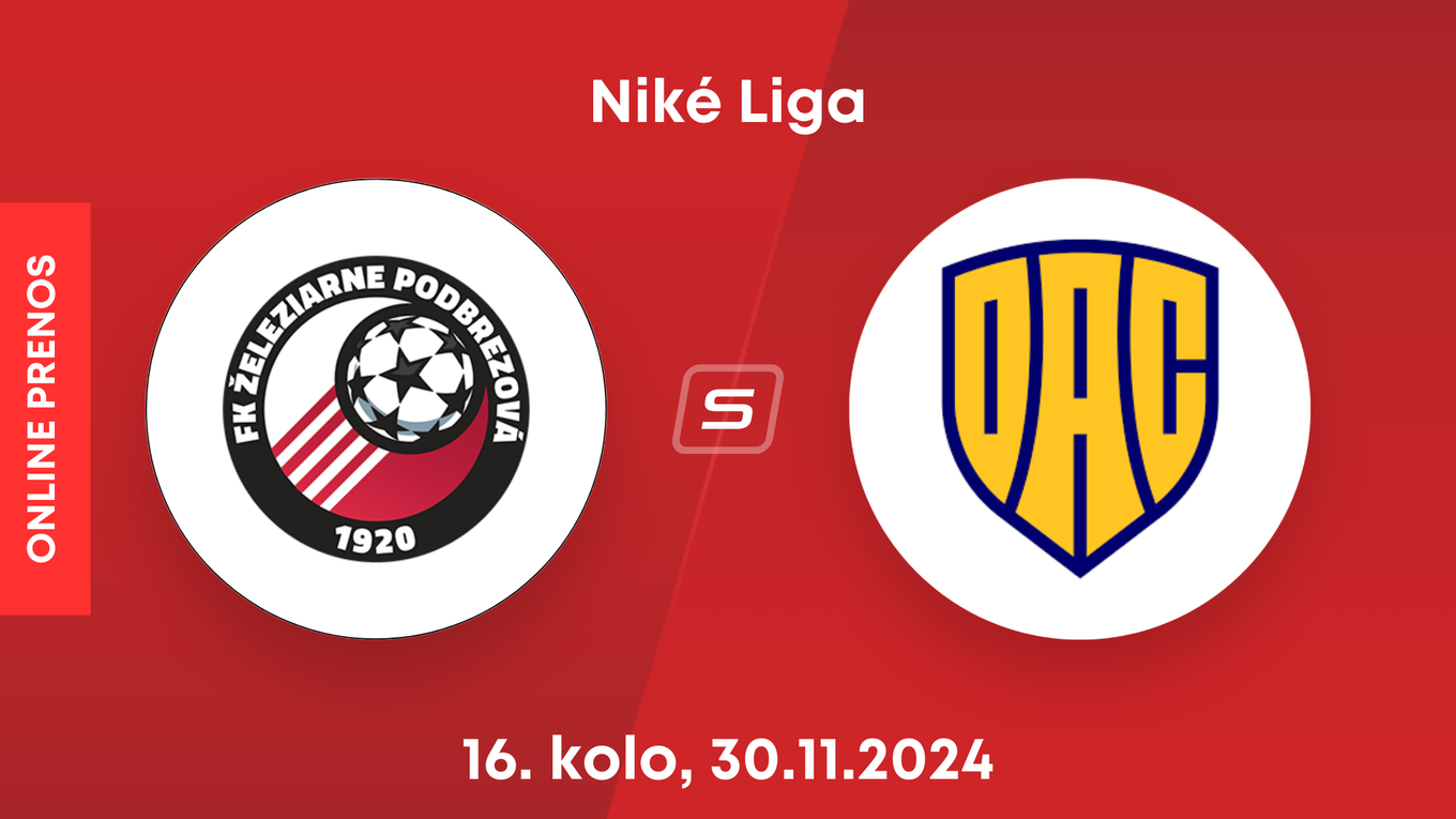 FK Železiarne Podbrezová - FC DAC 1904 Dunajská Streda: ONLINE prenos zo zápasu 16. kola Niké ligy.