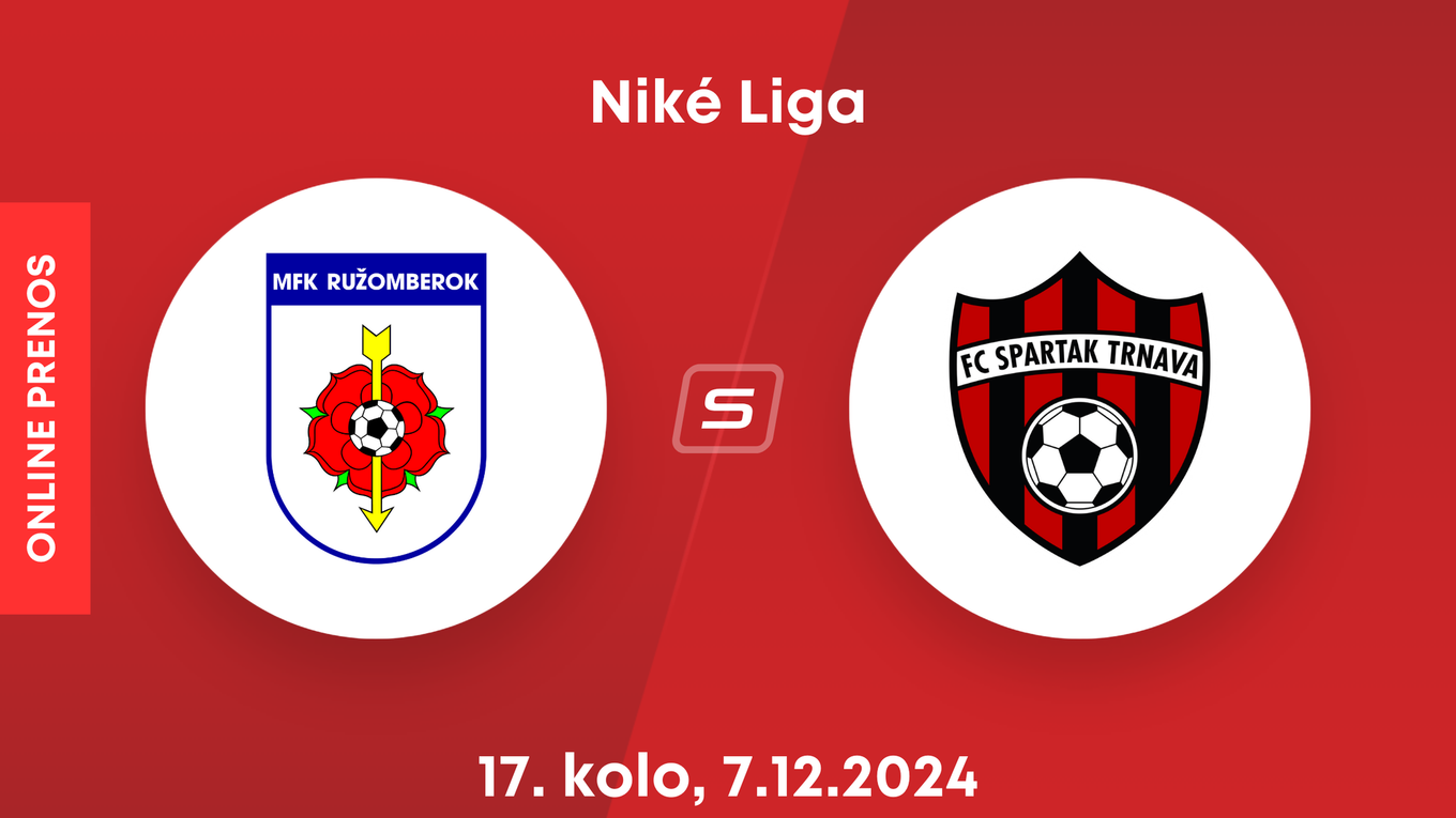 MFK Ružomberok - FC Spartak Trnava: ONLINE prenos zo zápasu 17. kola Niké ligy.