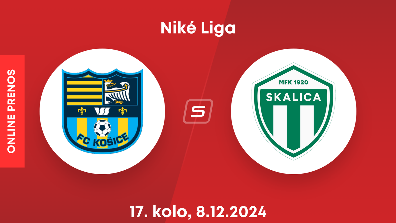 FC Košice - MFK Skalica: ONLINE prenos zo zápasu 17. kola Niké ligy.