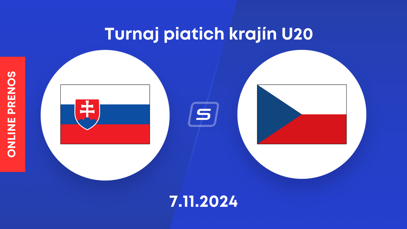 Slovensko U20 - Česko U20: ONLINE prenos zo zápasu na Turnaji piatich krajín