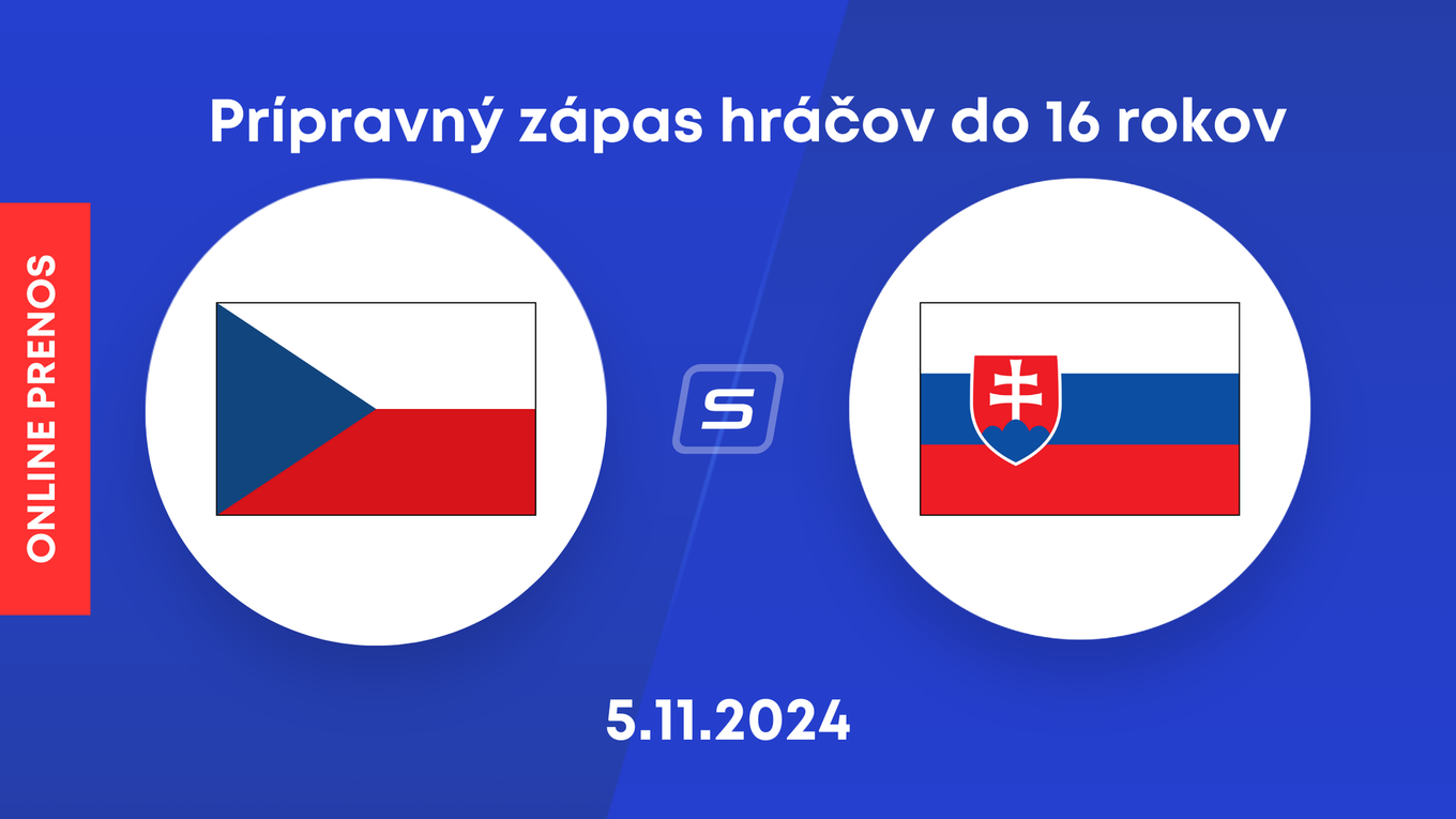 Česko - Slovensko: ONLINE prenos z prípravného zápasu hráčov do 16 rokov.