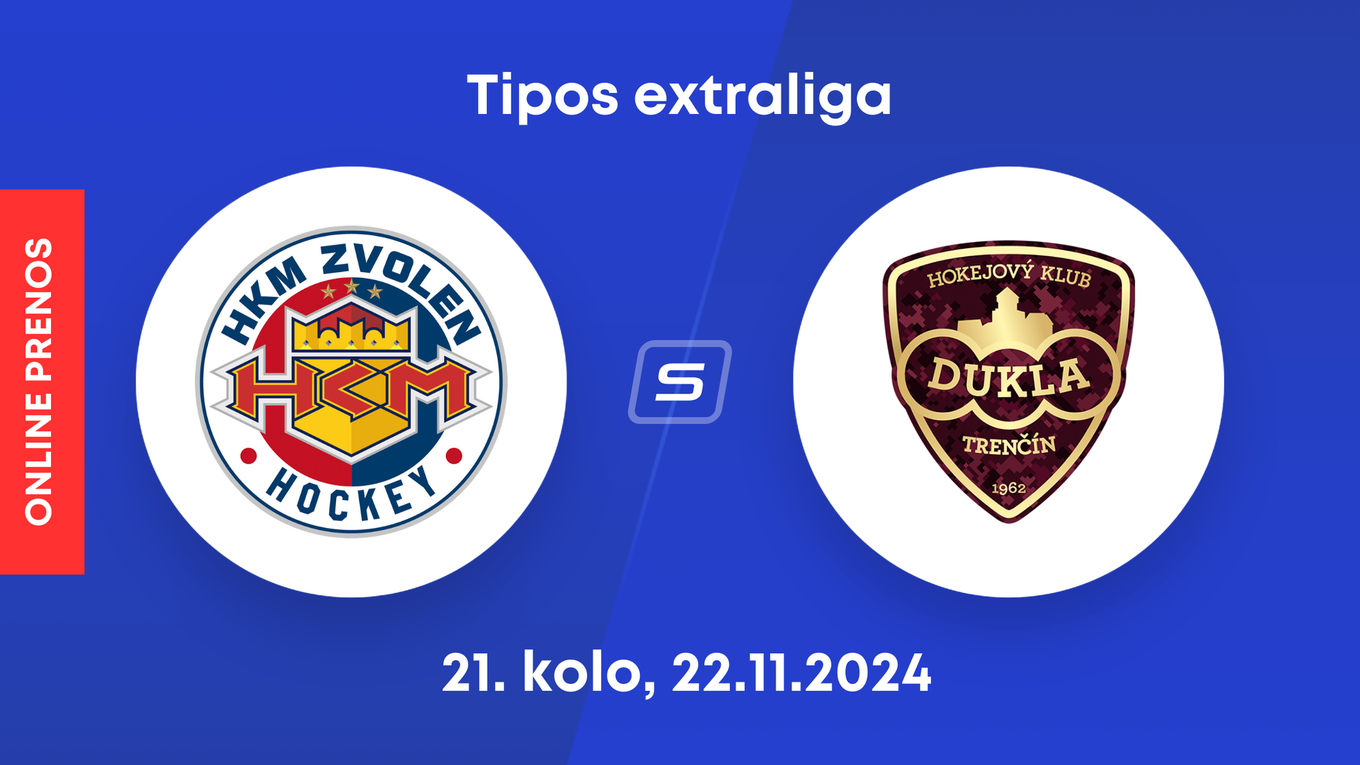 HKM Zvolen - HK Dukla Trenčín: ONLINE prenos zo zápasu 21. kola Tipos extraligy.