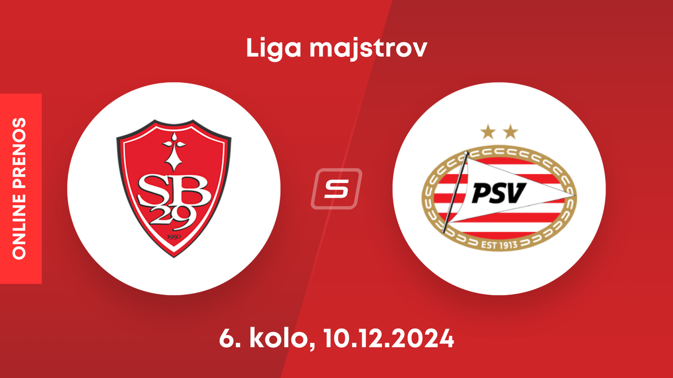 Stade Brest - PSV Eindhoven: ONLINE prenos zo zápasu 6. kola Ligy majstrov. 