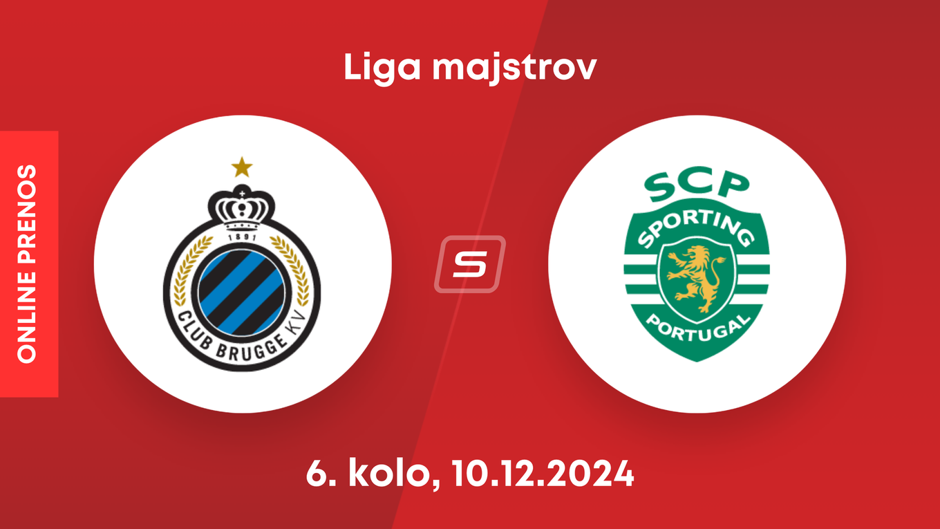 FC Bruggy - Sporting Lisabon: ONLINE prenos zo zápasu 6. kola Ligy majstrov. 