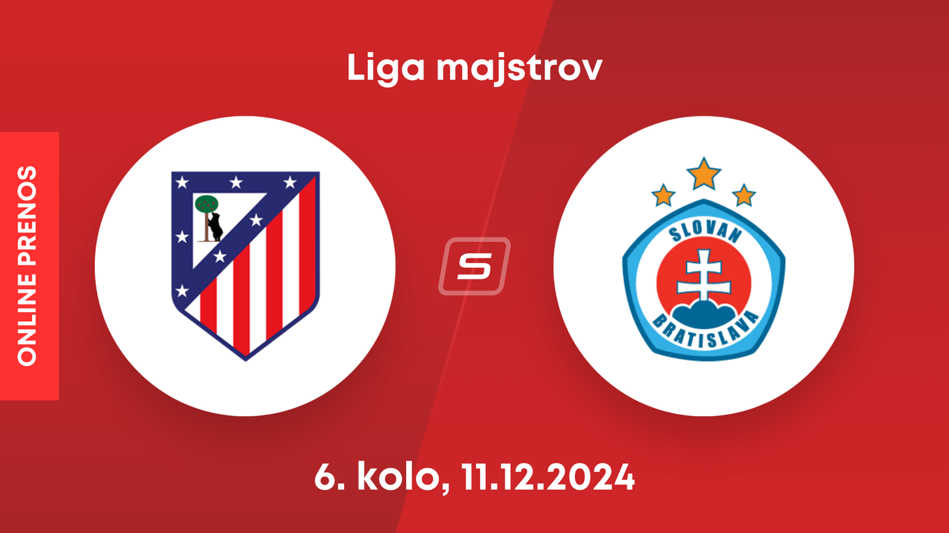 Atletico Madrid - Slovan Bratislava: ONLINE prenos zo zápasu 6. kola Ligy majstrov. 