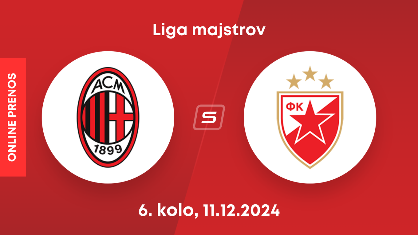 AC Miláno - Crvena zvezda: ONLINE prenos zo zápasu 6. kola Ligy majstrov. 