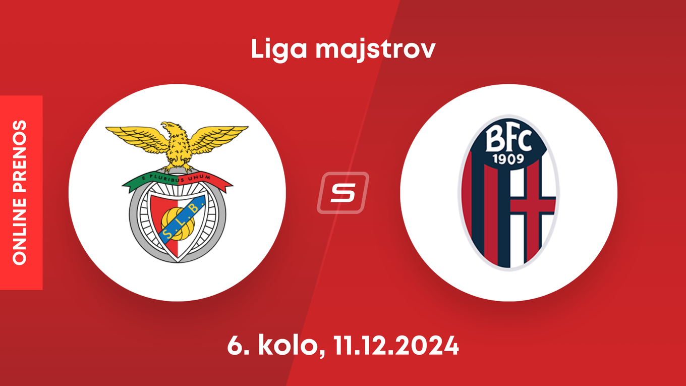 Benfica Lisabon - FC Bologna: ONLINE prenos zo zápasu 6. kola Ligy majstrov. 