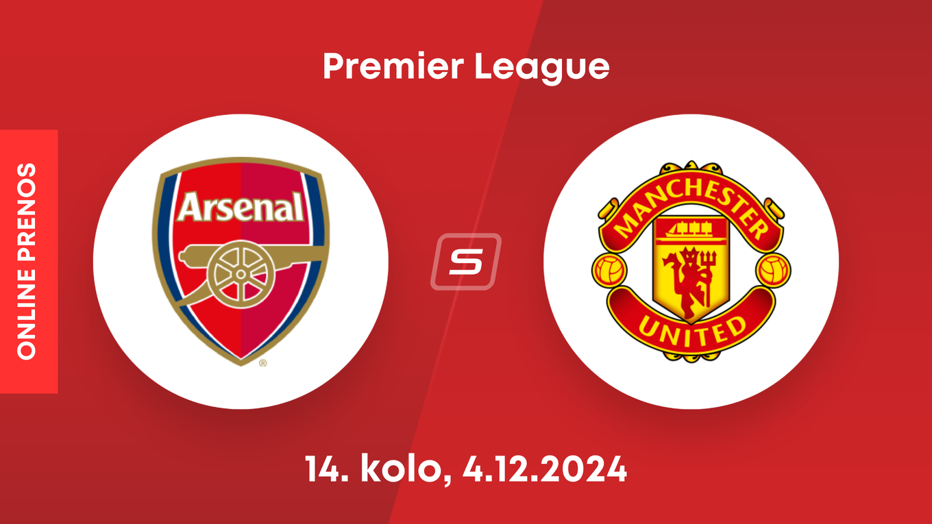 Arsenal - Manchester United: ONLINE prenos zo zápasu 14. kola Premier League. 