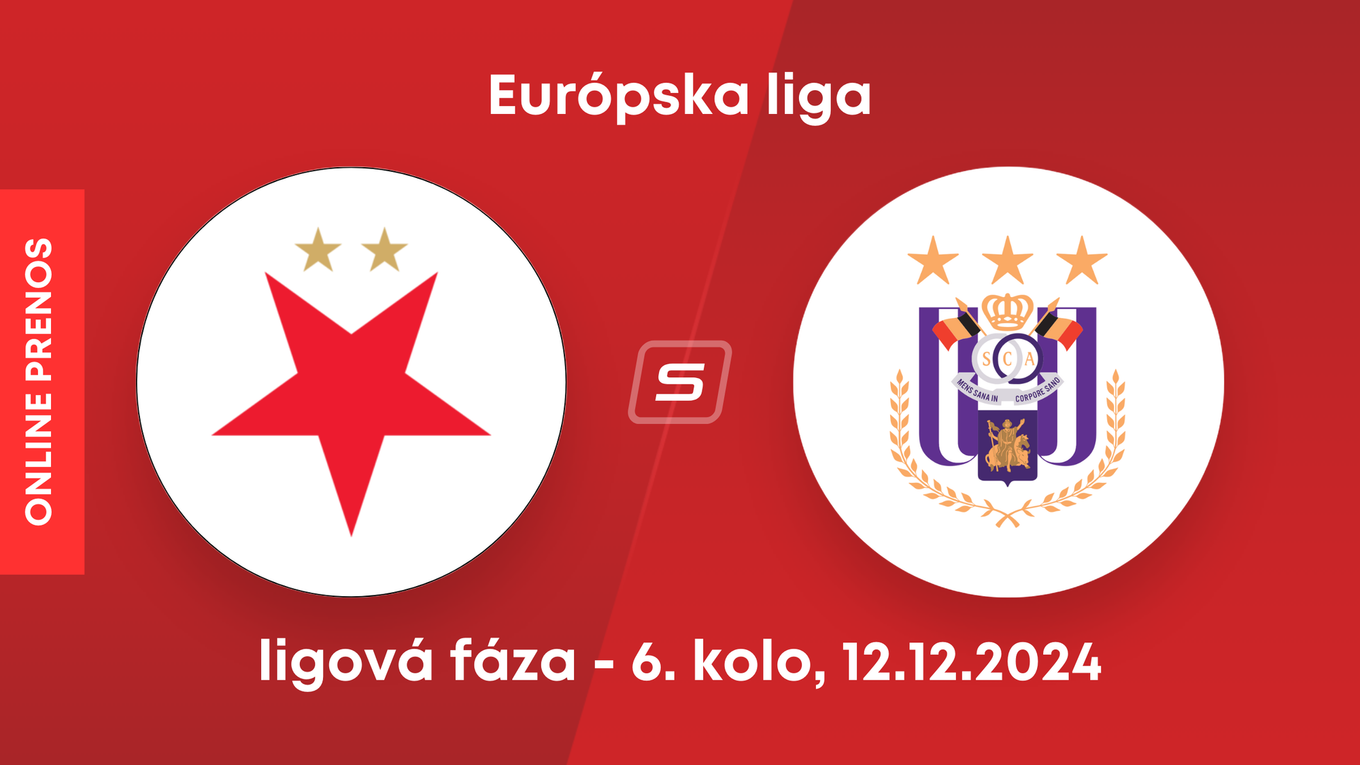 Slavia Praha - RSC Anderlecht: ONLINE prenos zo zápasu 6. kola Európskej ligy.