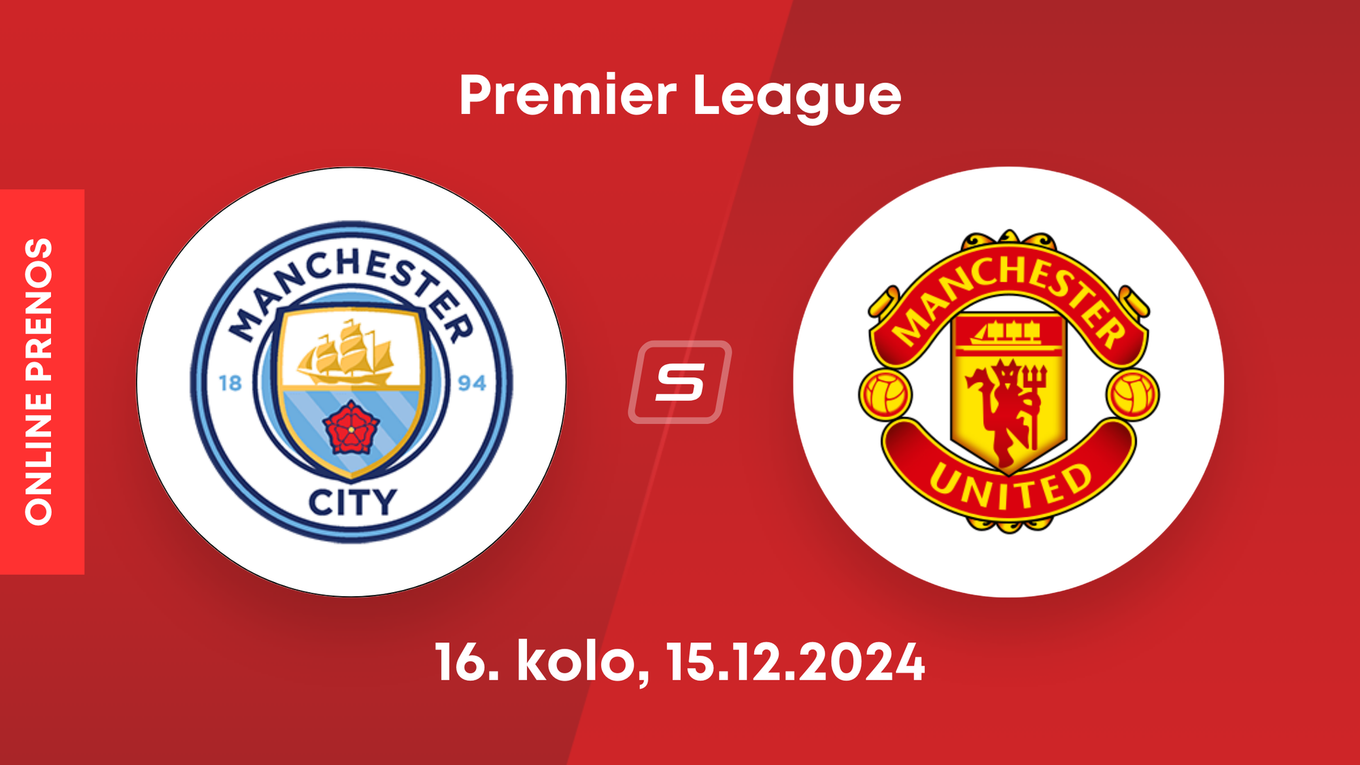 Manchester City - Manchester United: ONLINE prenos zo zápasu 16. kola Premier League. 
