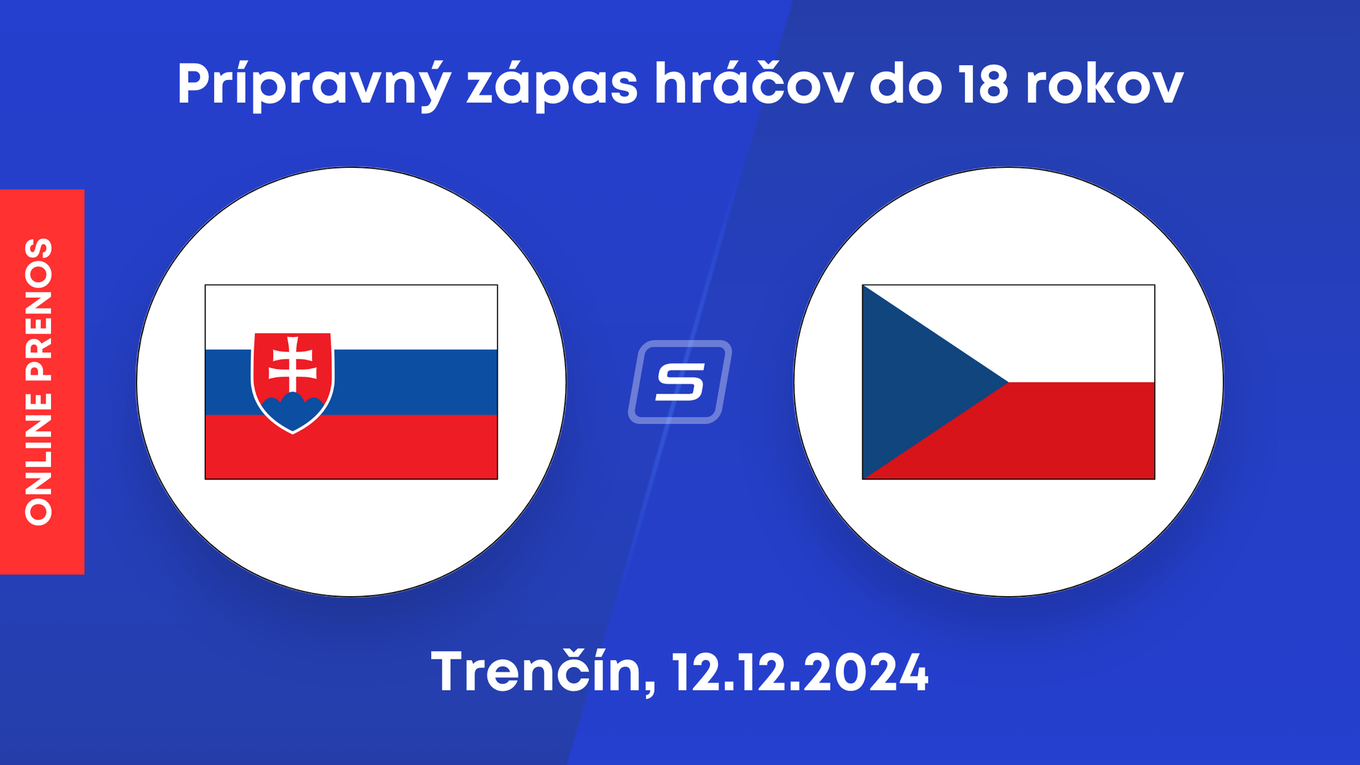 Slovensko vs. Česko: ONLINE prenos z prípravného zápasu hráčov do 18 rokov