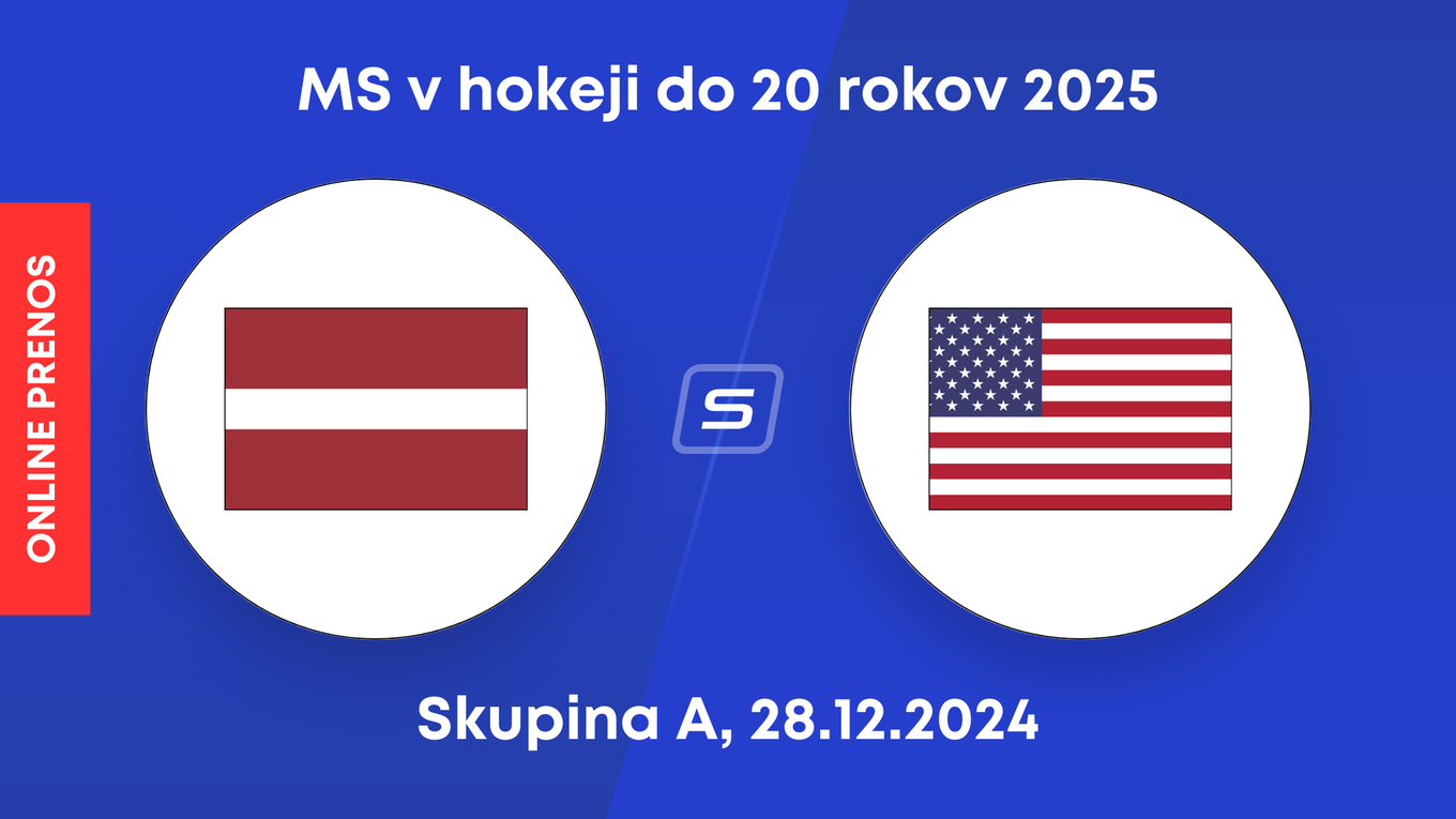 Lotyšsko USA ONLINE prenos z MS v hokeji U20 2025 LIVE (skupina A