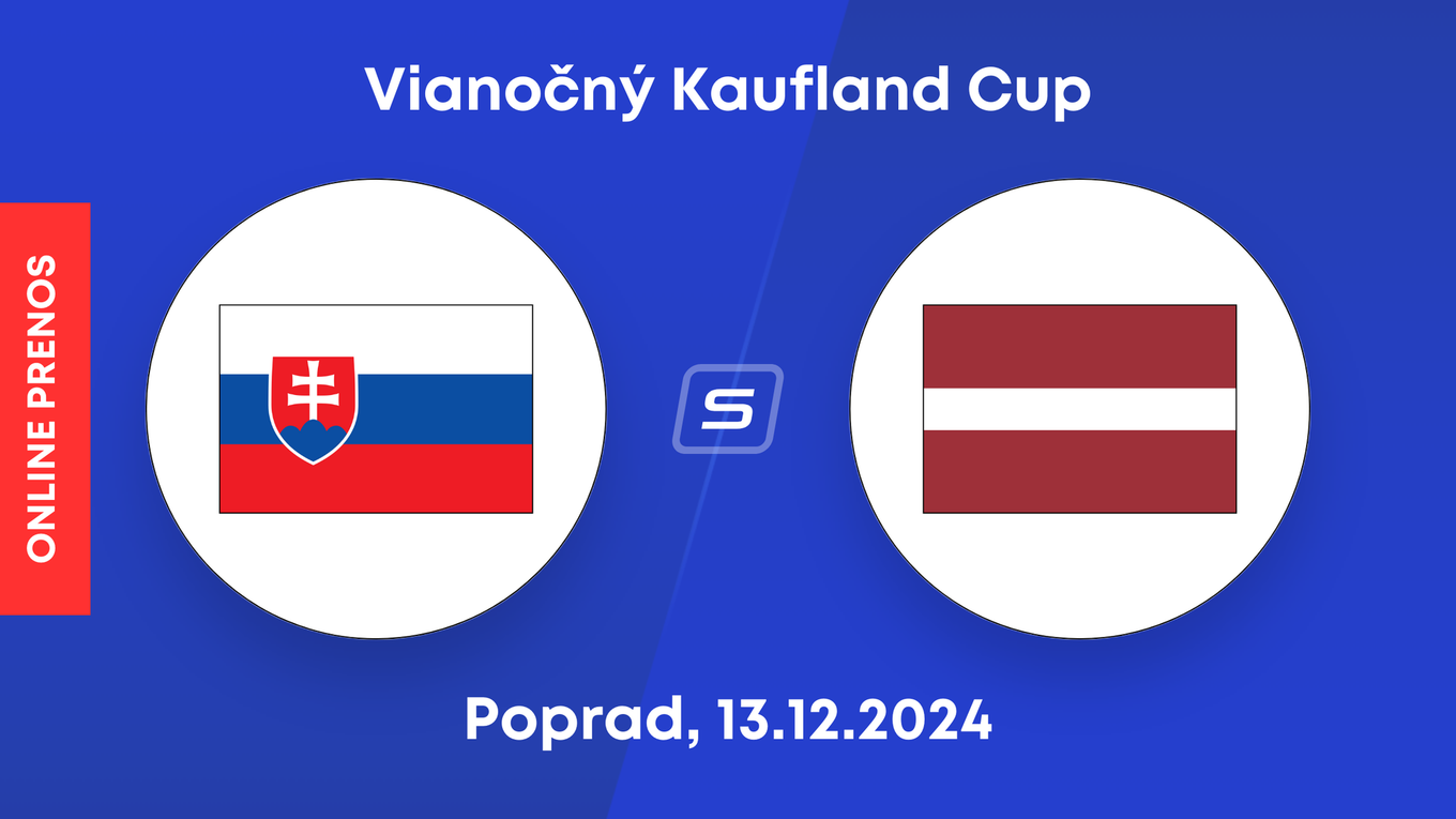 Slovensko vs. Lotyšsko: ONLINE prenos zo zápasu na turnaji Vianočný Kaufland Cup 2024.