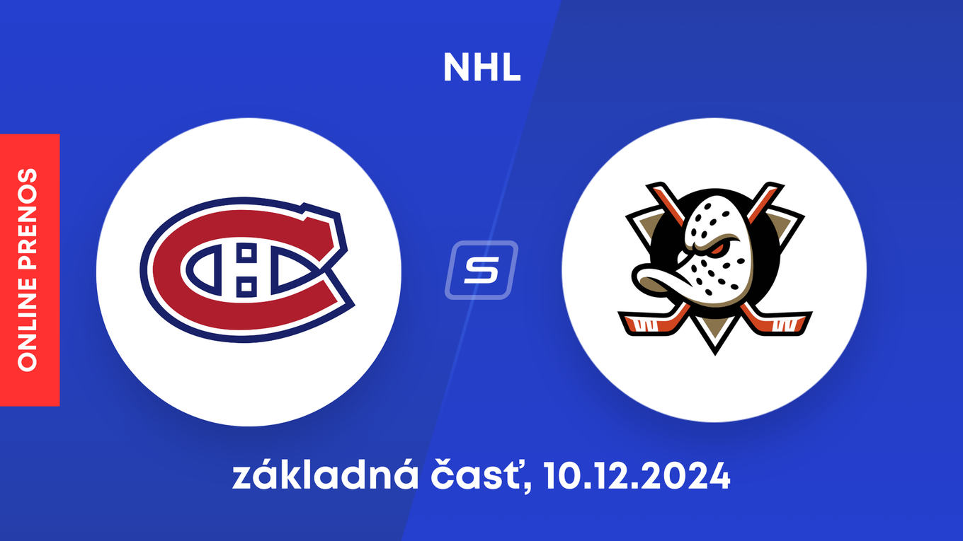 Montreal Canadiens - Anaheim Ducks: ONLINE prenos zo zápasu NHL.