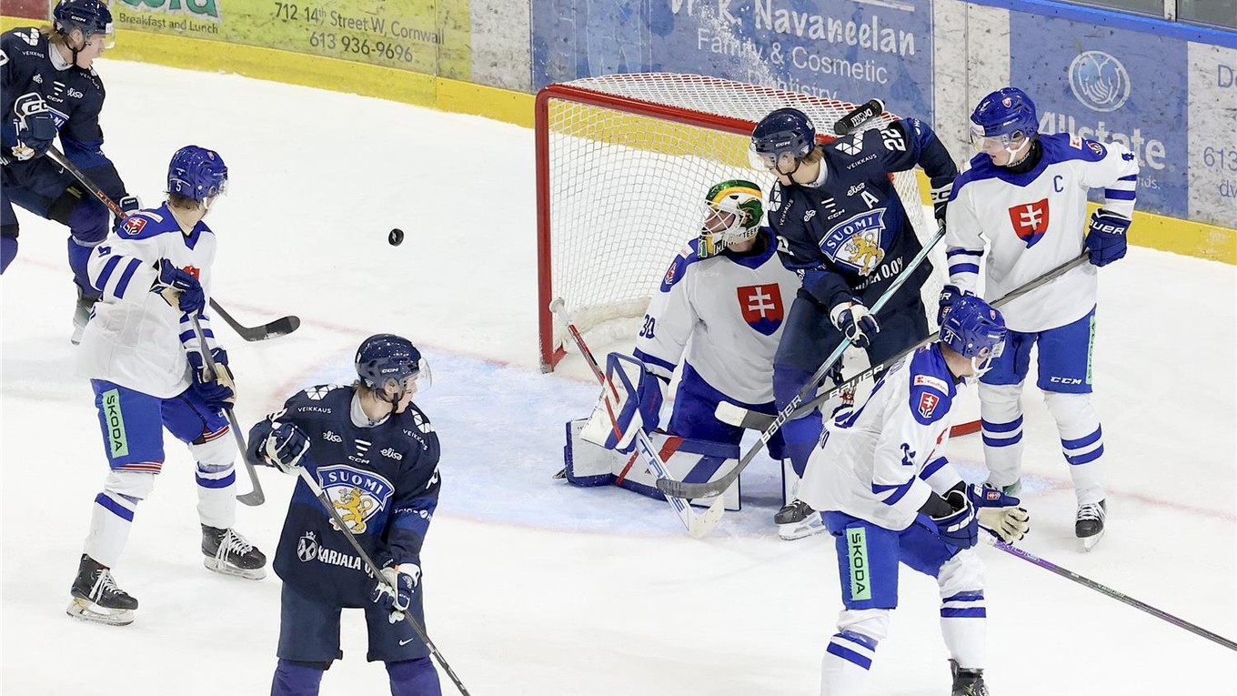 Momentka zo zápasu Slovensko U20 - Fínsko U20