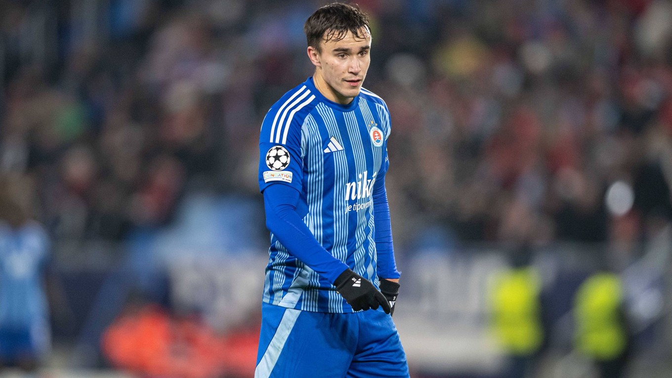 David Strelec v drese ŠK Slovan Bratislava.