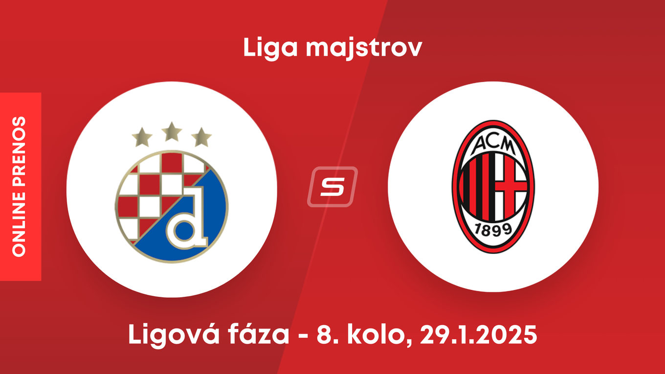 Dinamo Záhreb - AC Miláno: ONLINE prenos zo zápasu 8. kola Ligy majstrov. 