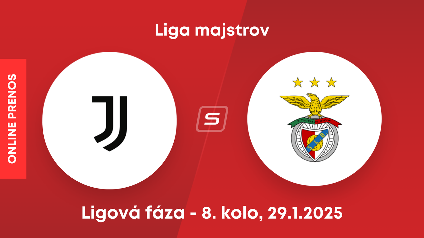 Juventus FC - Benfica Lisabon: ONLINE prenos zo zápasu 8. kola Ligy majstrov. 