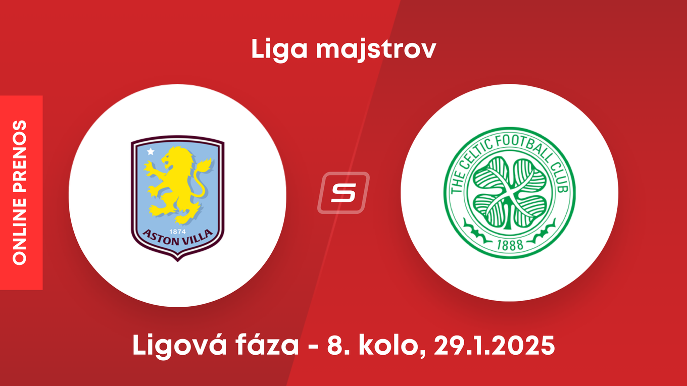 Aston Villa - Celtic Glasgow: ONLINE prenos zo zápasu 8. kola Ligy majstrov. 