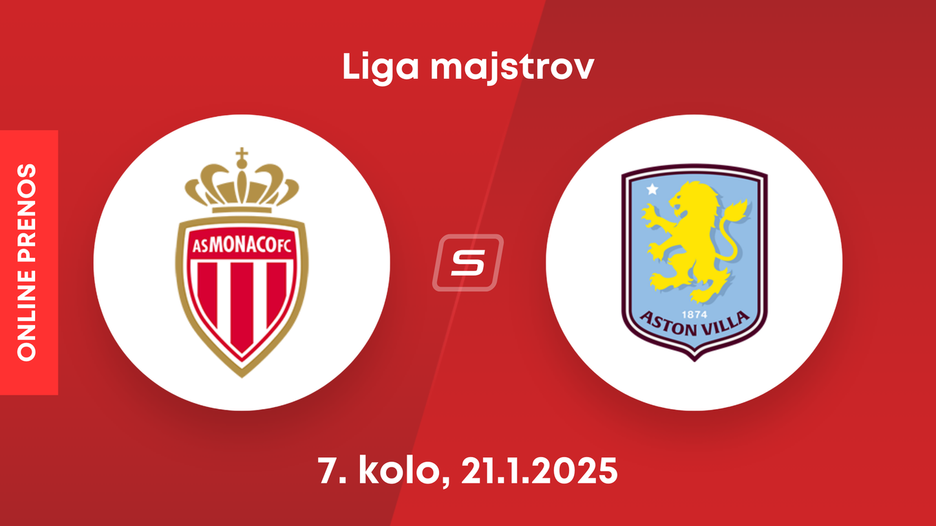 AS Monaco - Aston Villa: ONLINE prenos zo zápasu 7. kola Ligy majstrov. 