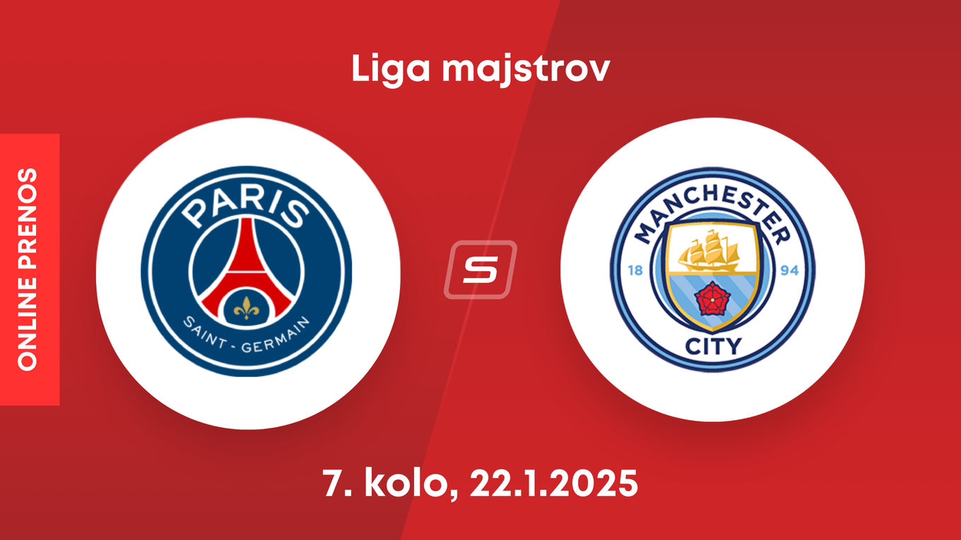 Paríž St. Germain - Manchester City: ONLINE prenos zo zápasu 7. kola Ligy majstrov. 