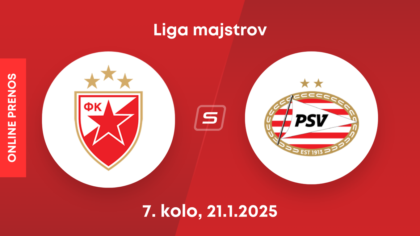 Crvena Zvezda - PSV Eindhoven: ONLINE prenos zo zápasu 7. kola Ligy majstrov. 