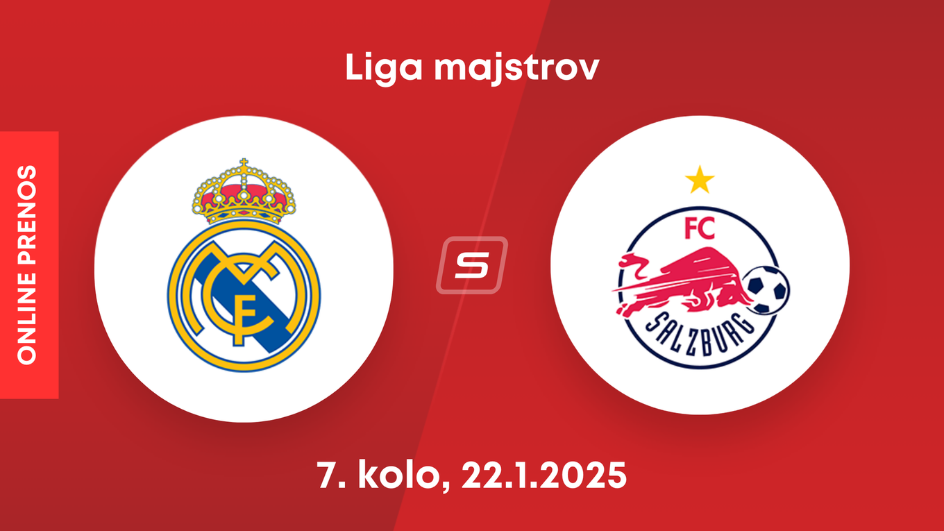 Real Madrid - RB Salzburg: ONLINE prenos zo zápasu 7. kola Ligy majstrov. 