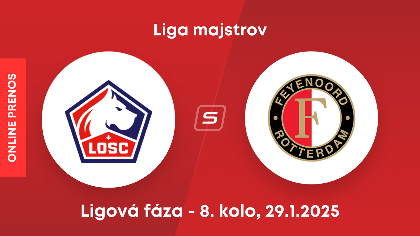 Lille OSC - Feyenoord Rotterdam: ONLINE prenos zo zápasu 8. kola ligovej fázy Ligy majstrov. 