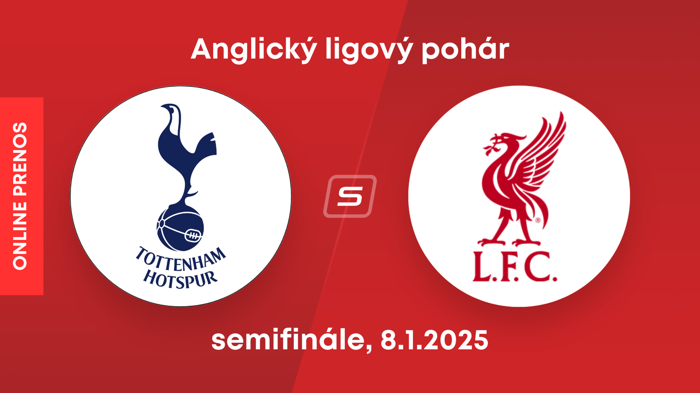 Tottenham Hotspur - Liverpool FC: ONLINE prenos zo semifinále Anglického ligového pohára.