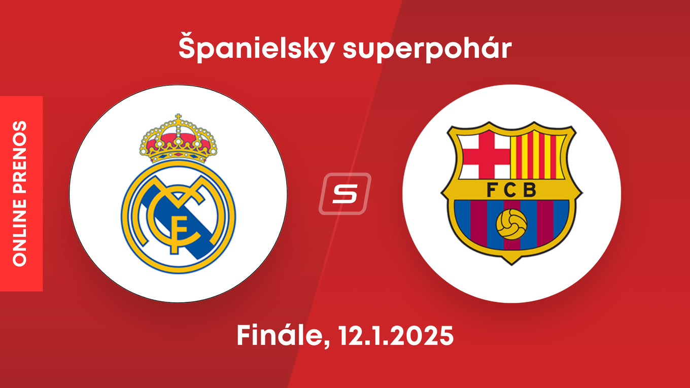 Real Madrid - FC Barcelona: ONLINE prenos z finále Španielskeho superpohára.