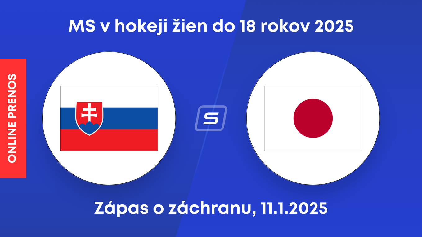 Slovensko - Japonsko: ONLINE prenos zo zápasu o záchranu na MS v hokeji žien do 18 rokov 2025.