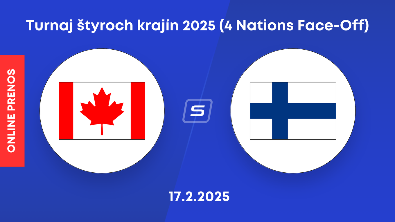 Kanada - Fínsko: ONLINE prenos zo zápasu Turnaja štyroch krajín 2025 (4 Nations Face-Off)