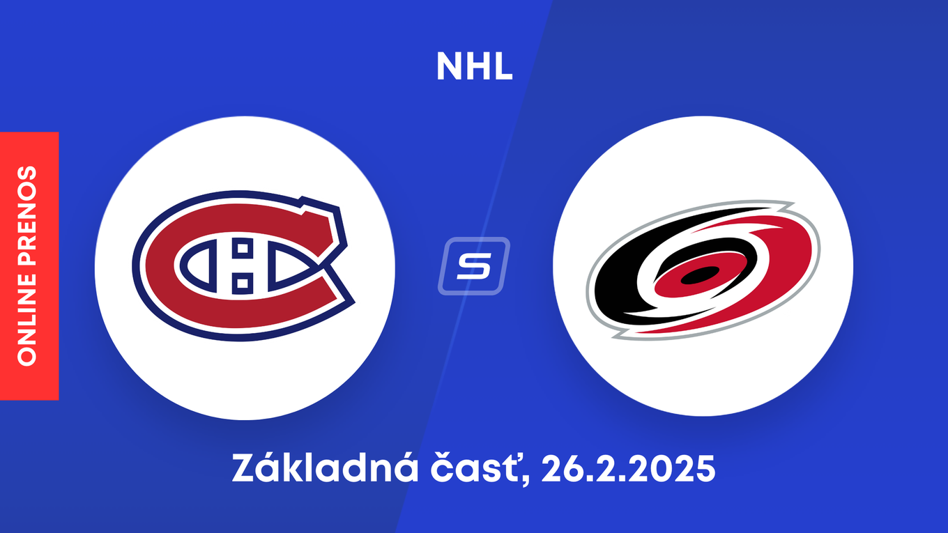 Montreal Canadiens - Carolina Hurricanes: ONLINE prenos zo zápasu NHL.