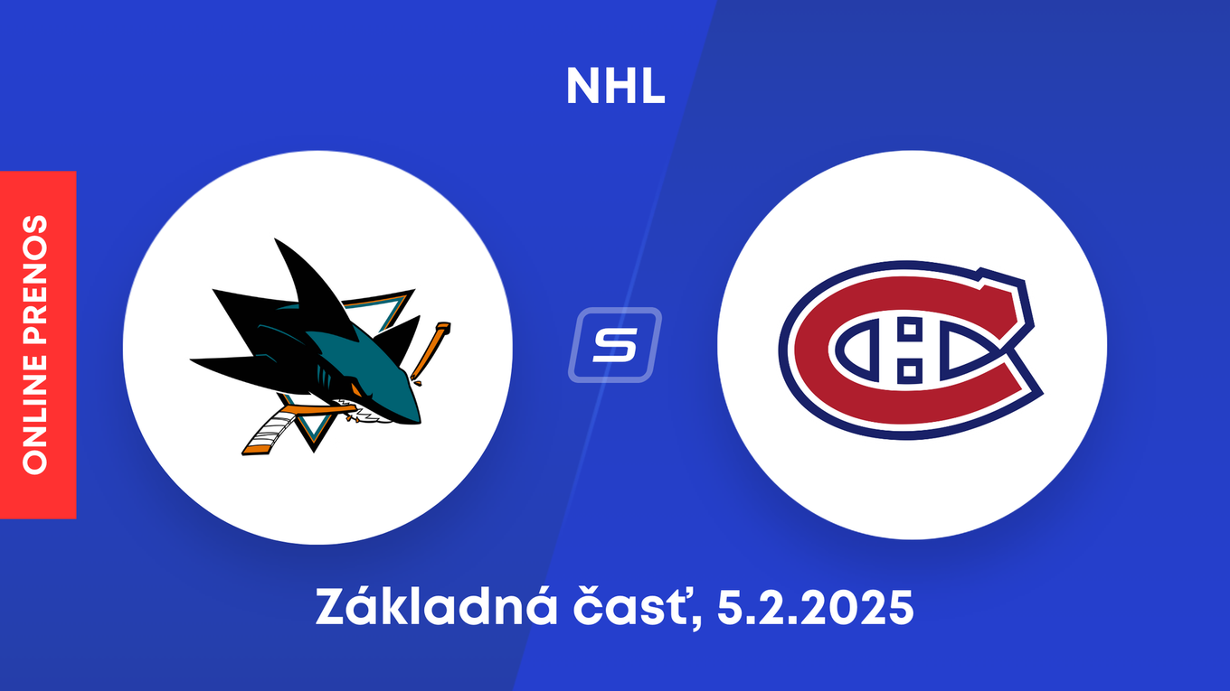 San Jose Sharks - Montreal Canadiens: ONLINE prenos zo zápasu NHL.