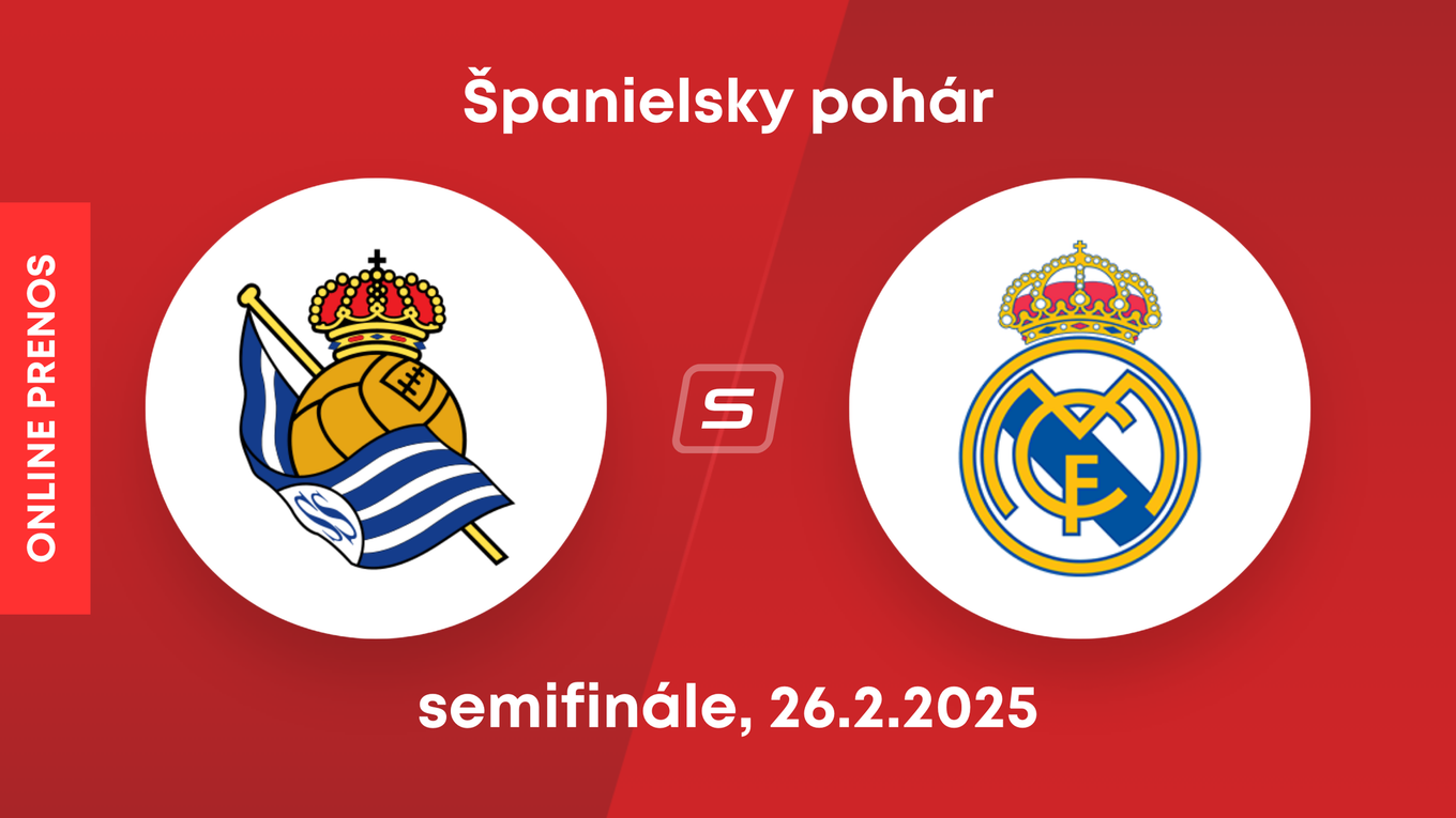 Real Sociedad - Real Madrid: ONLINE prenos zo semifinále Španielskeho pohára.