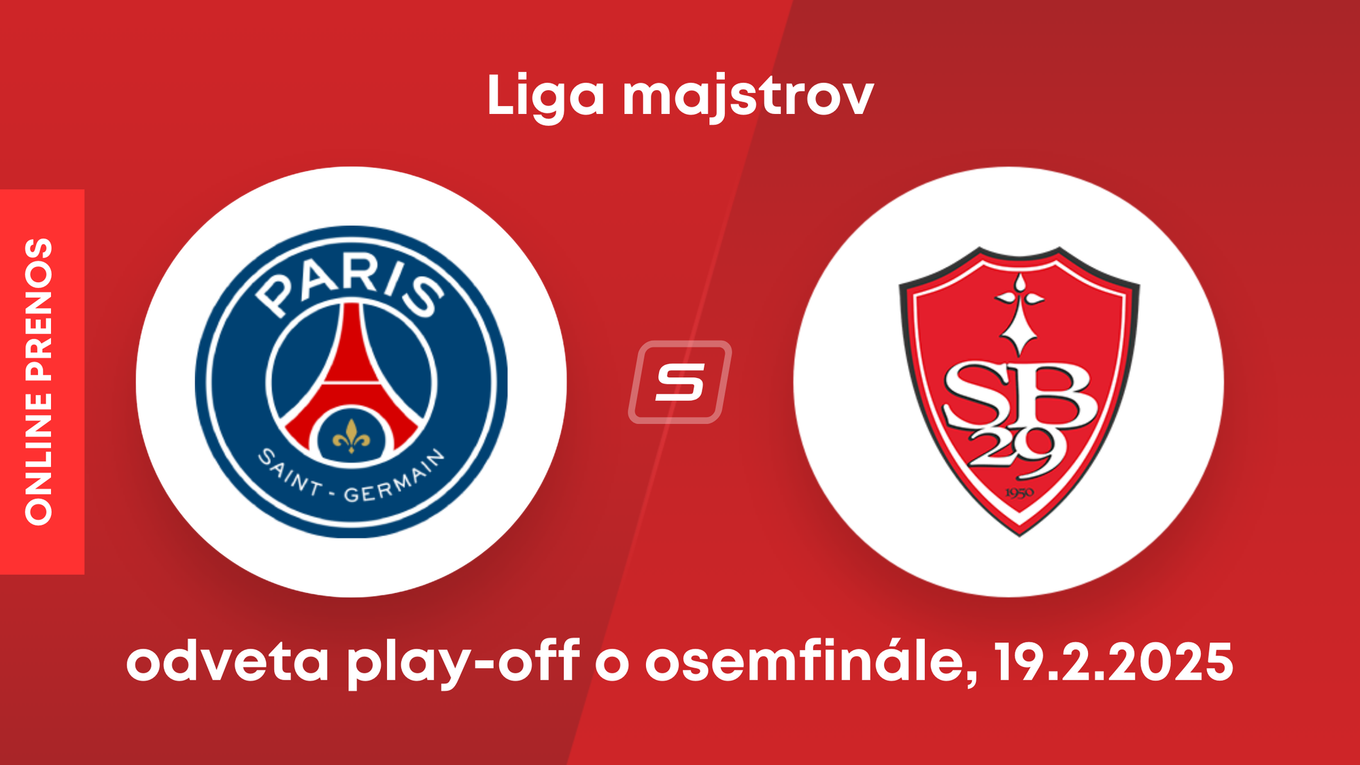 PSG - Stade Brest: ONLINE prenos zo zápasu play-off Ligy majstrov. 