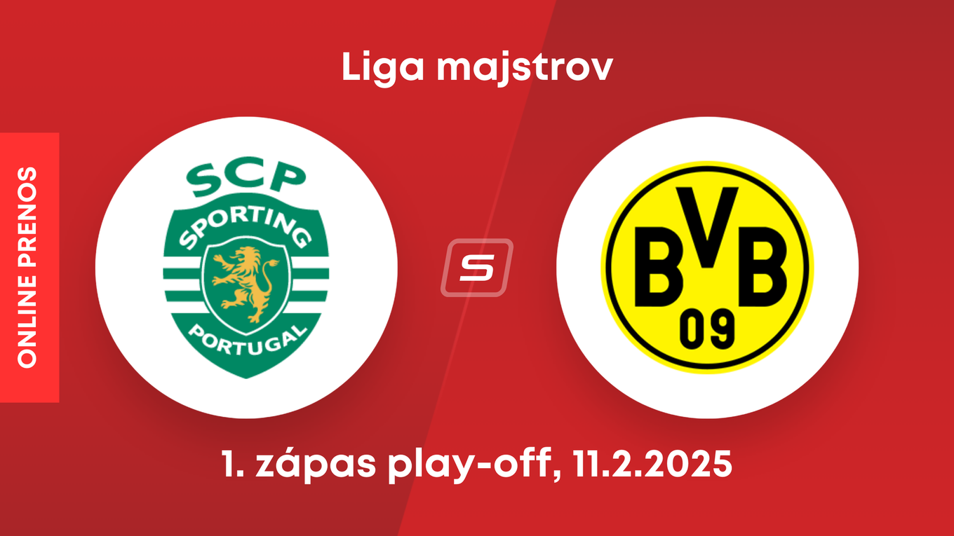 Sporting Lisabon - Borussia Dortmund: ONLINE prenos zo zápasu play-off Ligy majstrov. 