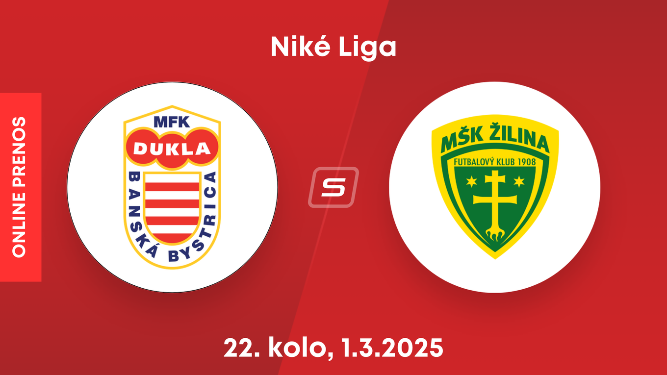 MFK Dukla Banská Bystrica - MŠK Žilina: ONLINE prenos zo zápasu 22. kola Niké ligy.