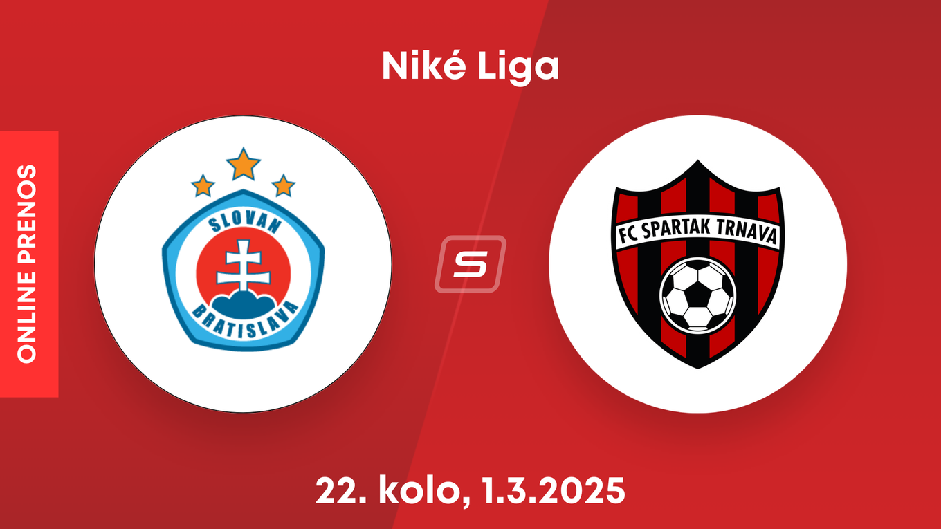 ŠK Slovan Bratislava - FC Spartak Trnava: ONLINE prenos zo zápasu 22. kola Niké ligy.