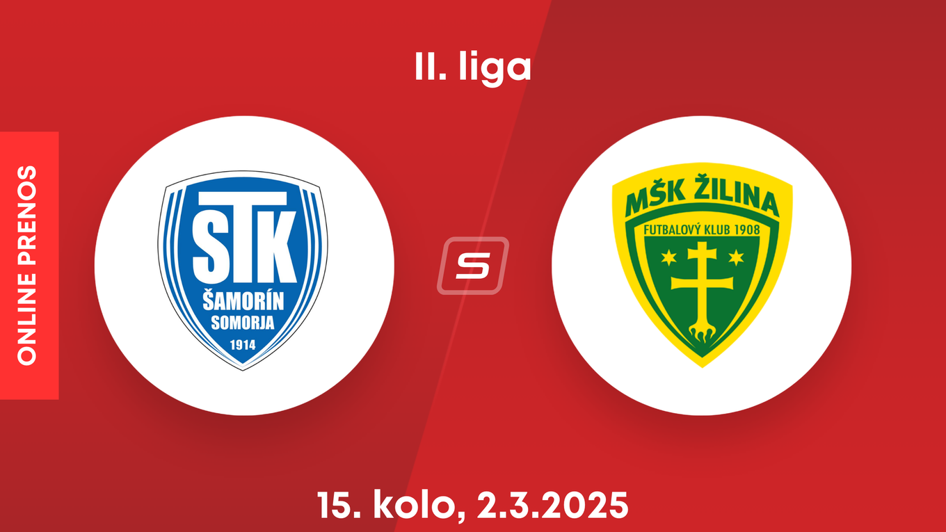 FC ŠTK 1914 Šamorín - MŠK Žilina B: ONLINE prenos zo zápasu 15. kola II. ligy.