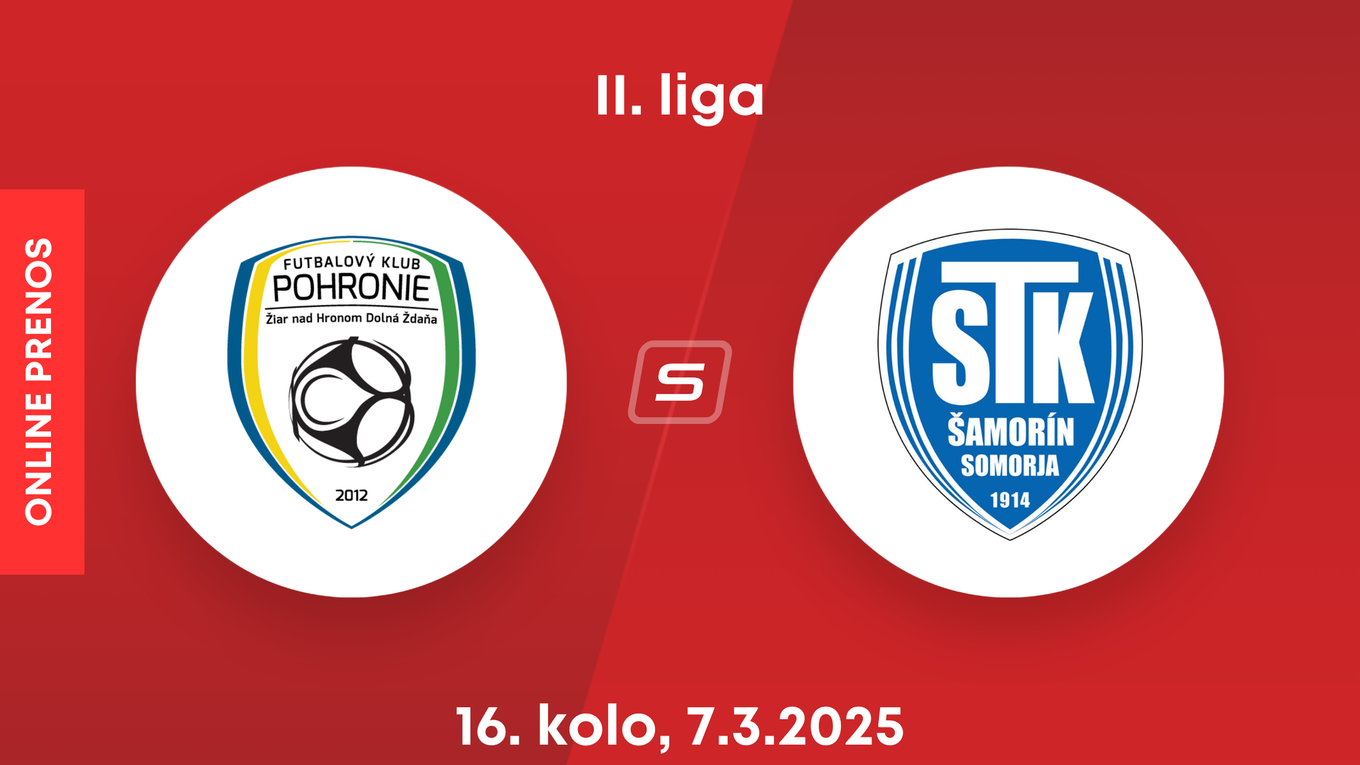 FK Pohronie - FC ŠTK 1914 Šamorín: ONLINE prenos zo zápasu 12. kola II. ligy.