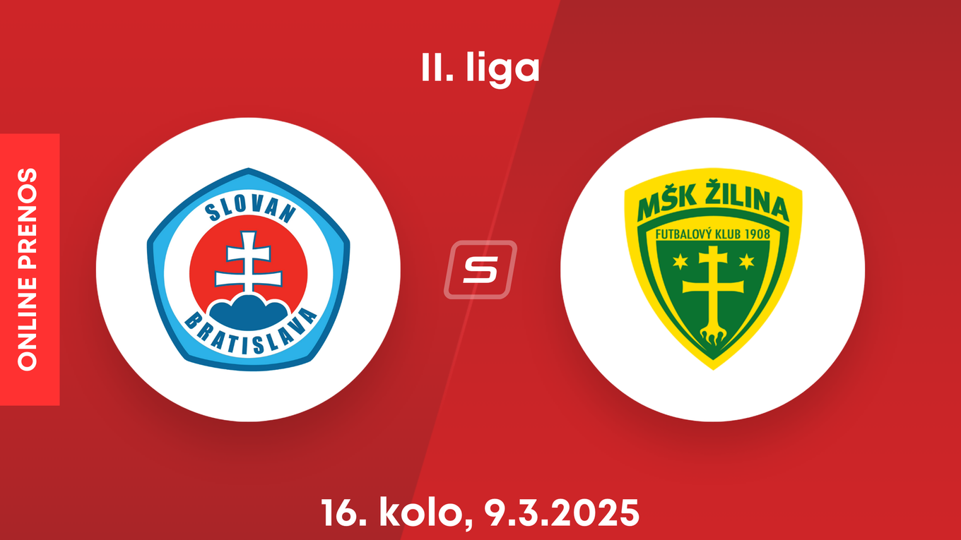 ŠK Slovan Bratislava B - MŠK Žilina B: ONLINE prenos zo zápasu 16. kola II. ligy.