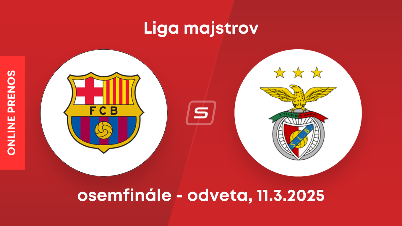 FC Barcelona - Benfica Lisabon: ONLINE prenos zo zápasu osemfinále Ligy majstrov. 