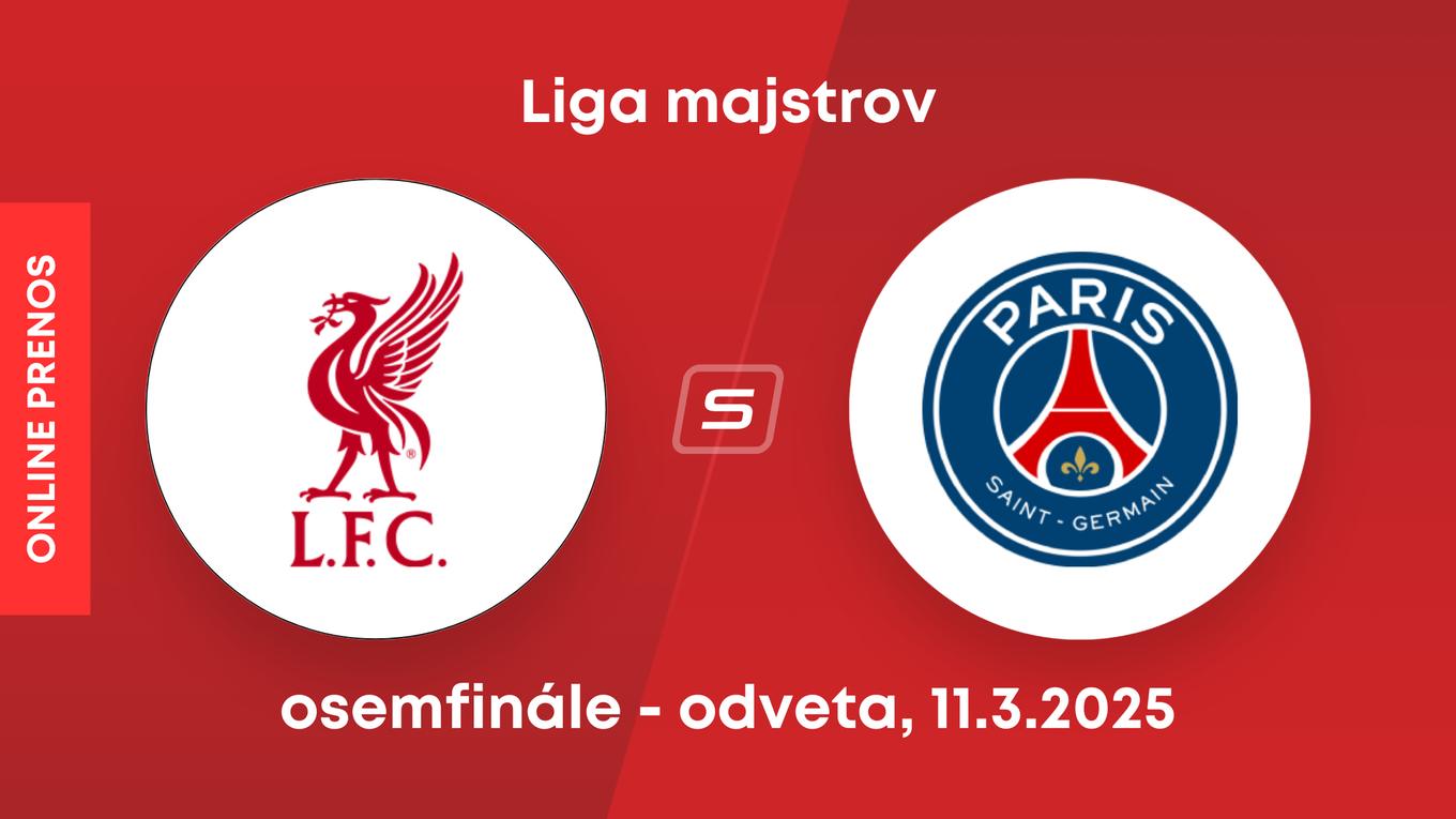 Liverpool FC - Paríž St. Germain: ONLINE prenos zo zápasu osemfinále Ligy majstrov.