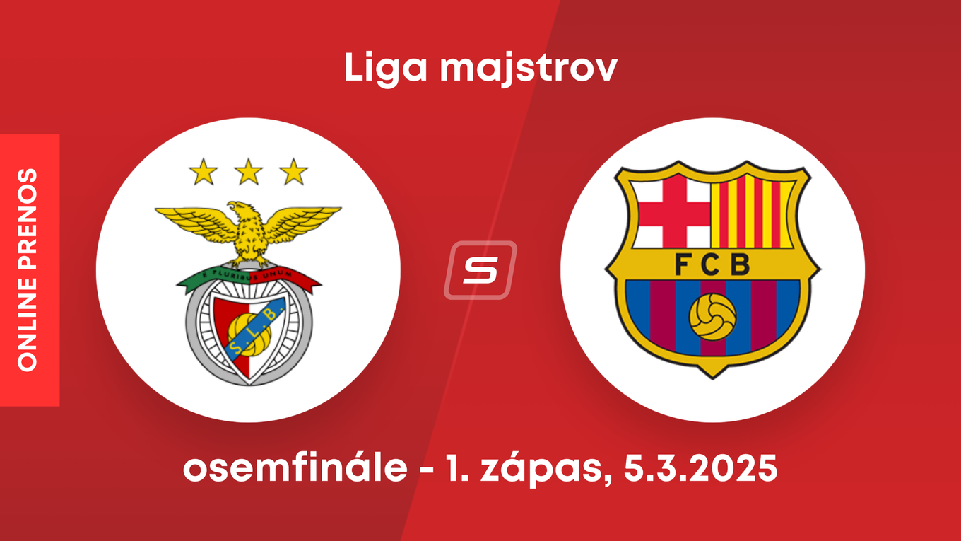 Benfica Lisabon - FC Barcelona: ONLINE prenos zo zápasu osemfinále Ligy majstrov. 